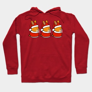 Cute Santa Bunny Trio Hoodie